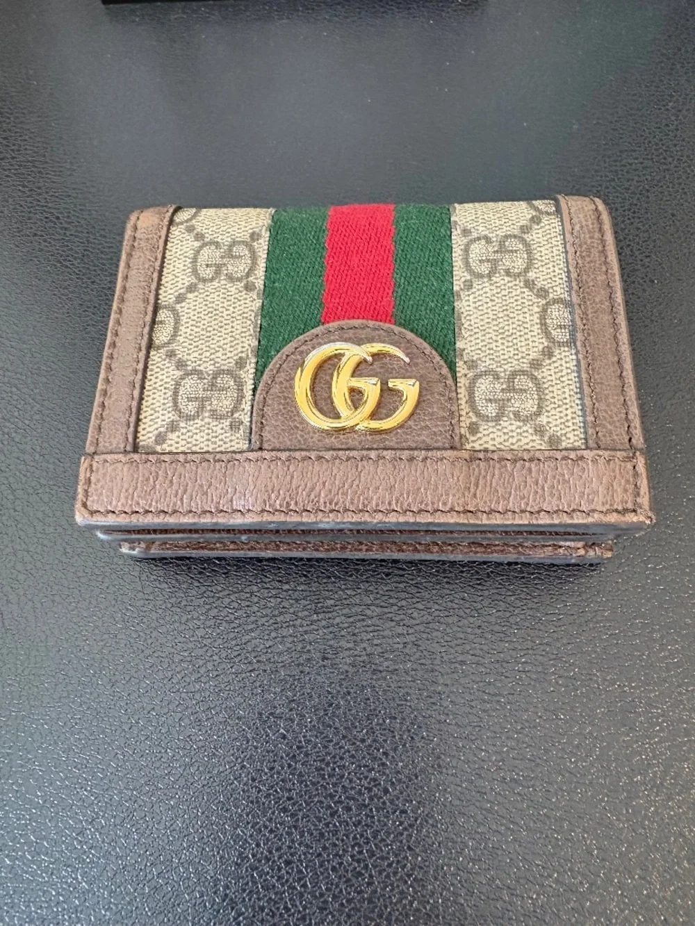 Gucci GG Canvas Compact Ophidia Wallet